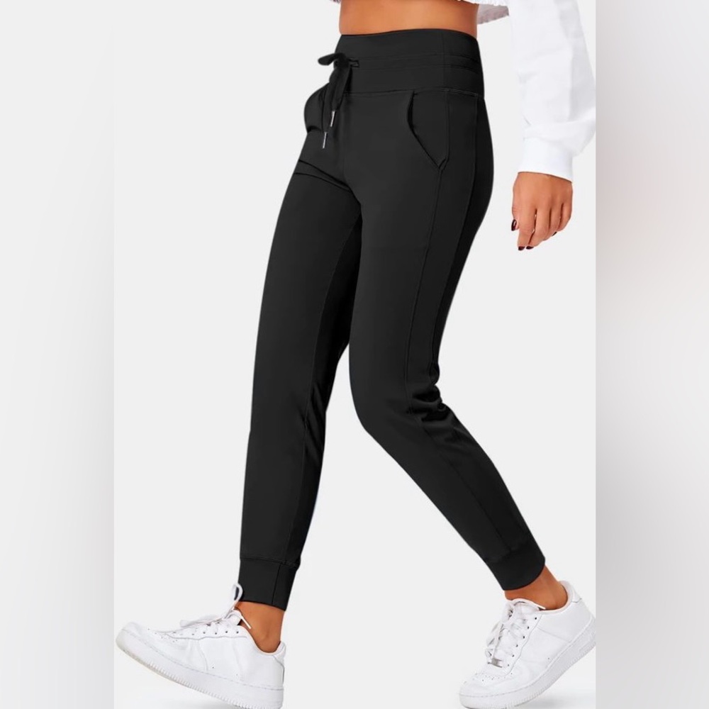 Halara SoftlyZero Black Drawstring Waist Jogger Pants Women's Size L Petite LP